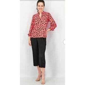 karl lagerfeld Paris Heart Print Shirt Womens Small Muticolor